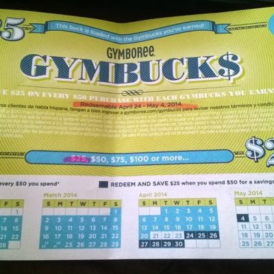 Redeem Your Gymbucks to save 50% at Gymboree