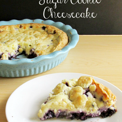 Chocolate Wild Blueberry Sugar Cookie Cheesecake