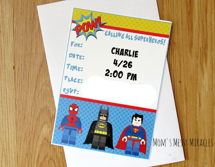 LEGO Superhero Party - The Shirley Journey
