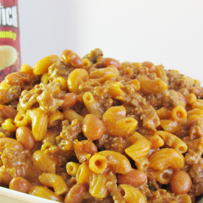 Cheesy Beef & Noodle Chuckwagon Skillet