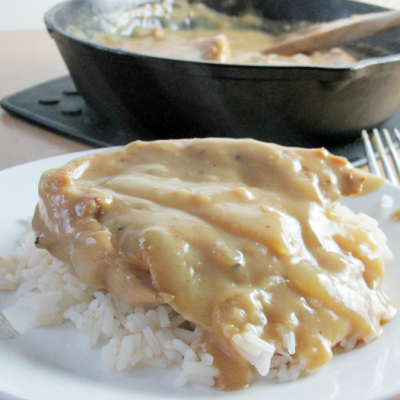 Pork Chops and Gravy Skillet Dinner