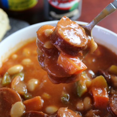 Slow Cooker Spicy Sausage and Bean Stew