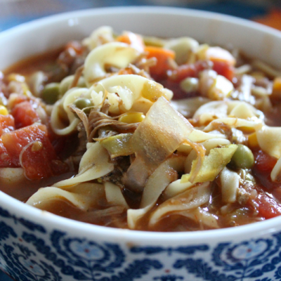 Slow Cooker Soup from Leftovers