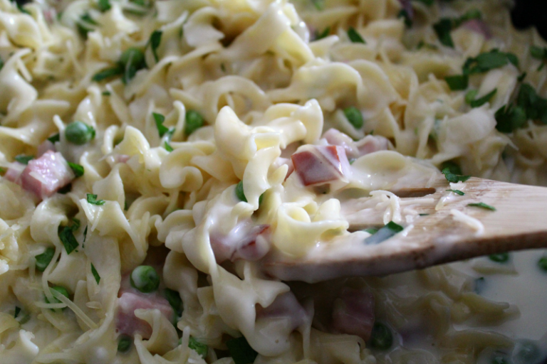 Ham & Cheese Noodle Skillet The Shirley Journey